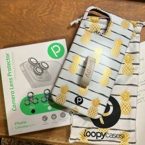 iPhone 12 Pro Max Loopy Case a/matching cover and camera protector